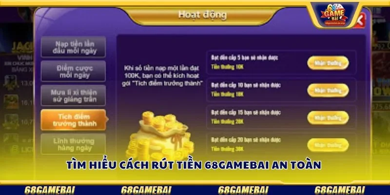 Tìm hiểu cách rút tiền 68gamebai an toàn